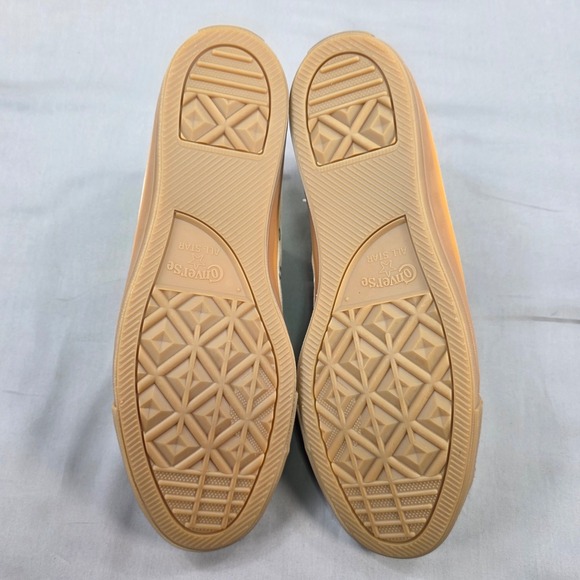 Converse All Star Heavy Canvas Cream Low Top Gum Rubber Toe and Sole Sneakers - Picture 8 of 9